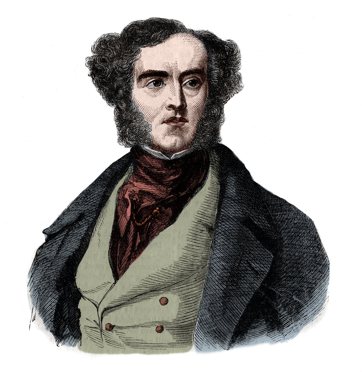 Porträt von Lord George Cavendish Bentinck (1802-1848), englischer Staatsmann und Sportler von French School
