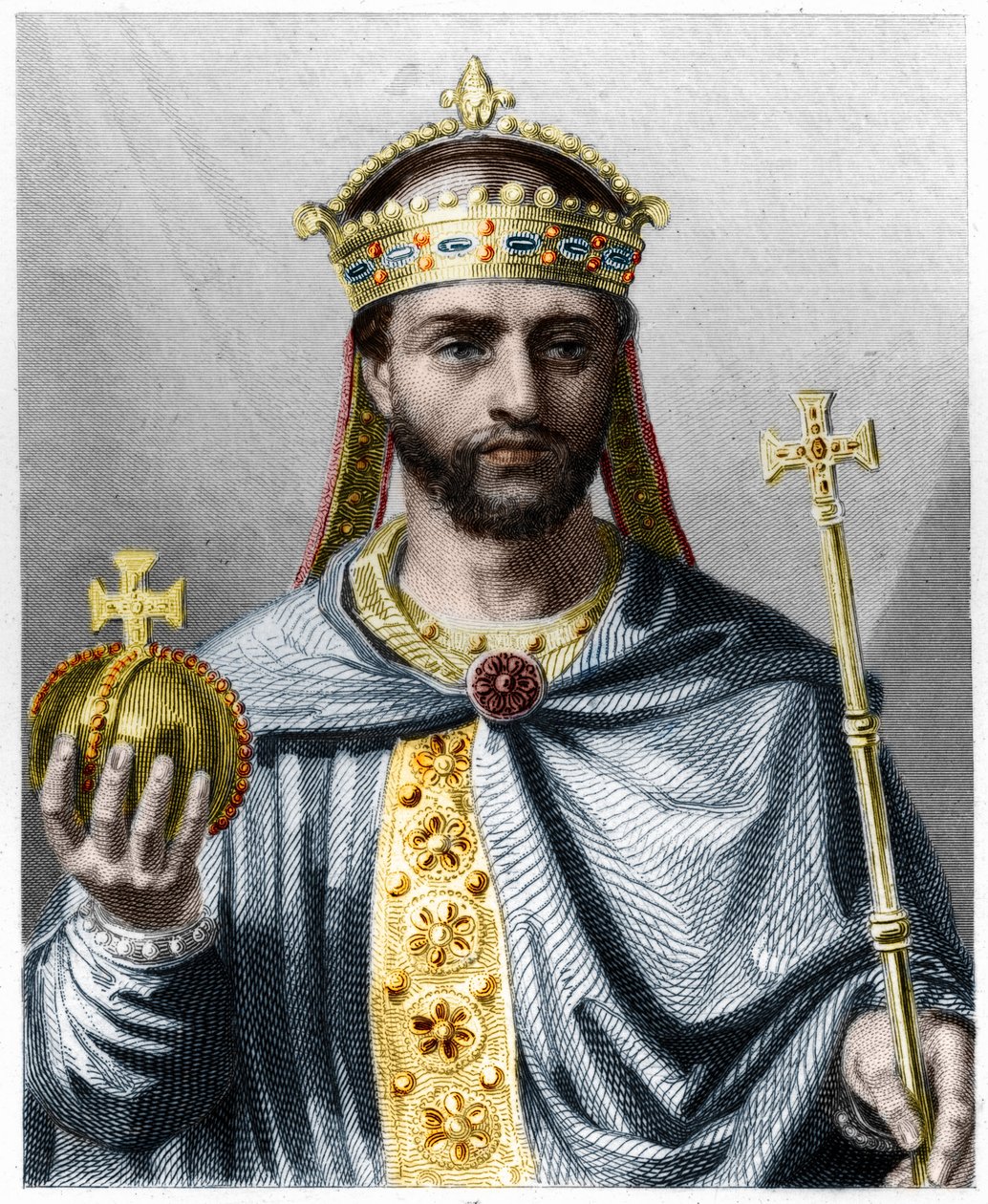 Porträt von Ludwig I. der Fromme oder der Milde (778-840), Kaiser des Westens - in 