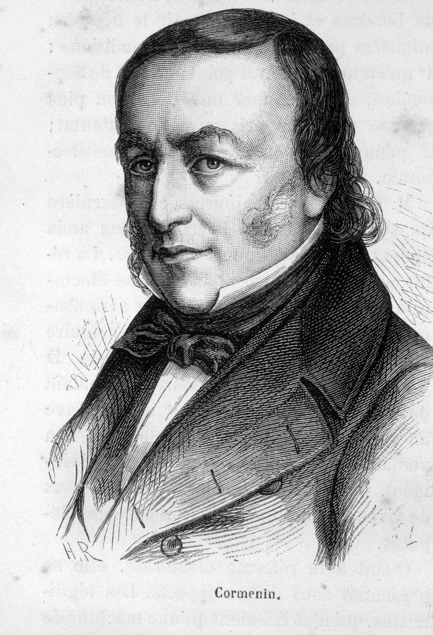 Porträt von Louis Marie de La Haye Viscount de Cormenin von French School