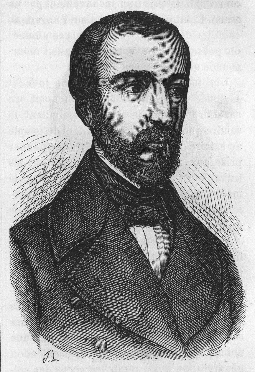 Porträt von M. de Falloux, französischer Politiker (1811-1886). Gravur aus L