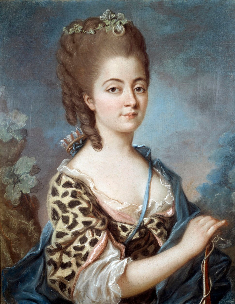 Porträt von Marie Aurora von Sachsen (1748-1821), Großmutter der Schriftstellerin George Sand von French School