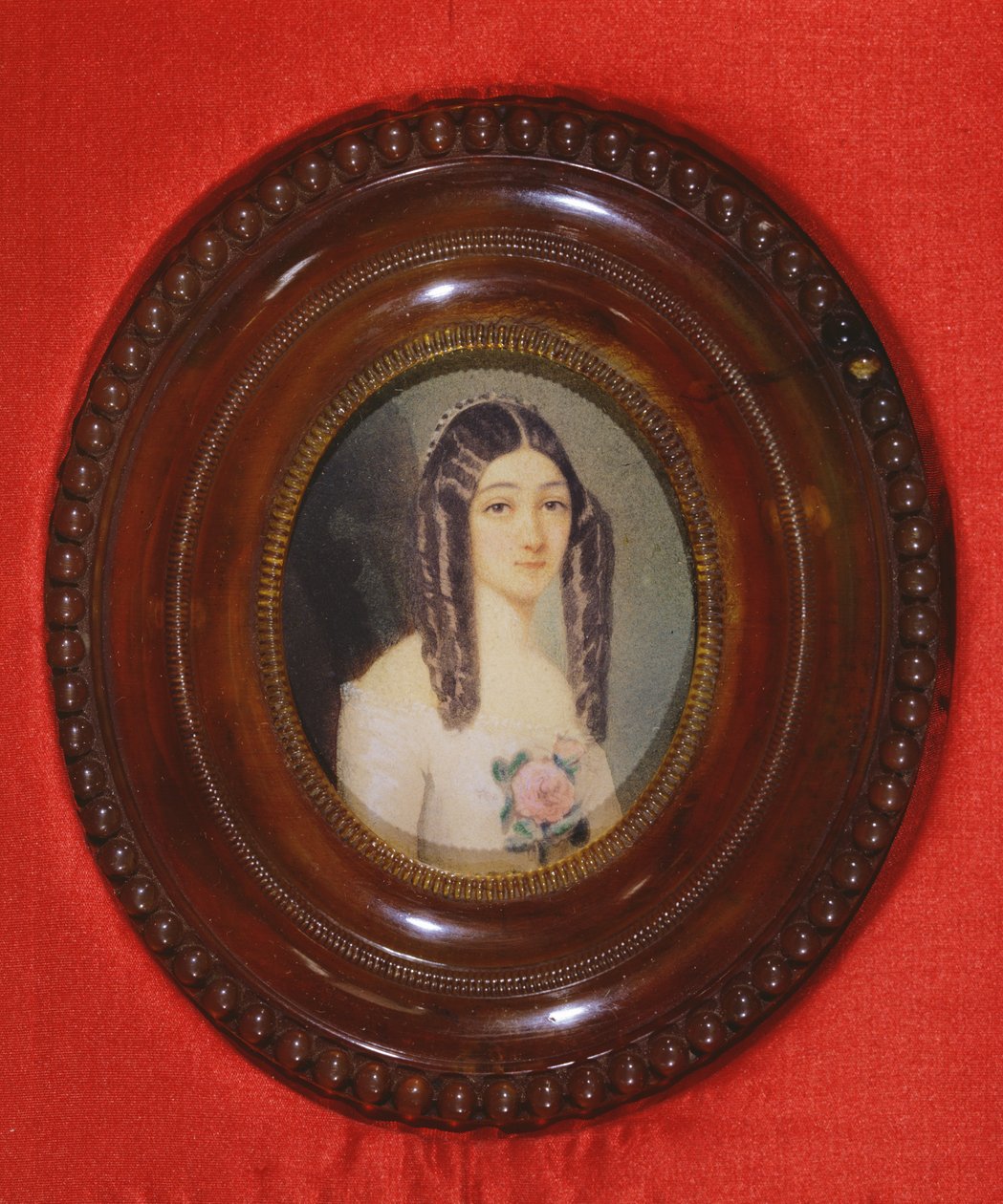 Porträt von Marie Duplessis (1824-1847) auch bekannt als La Dame aux Camelias, 1847 von French School