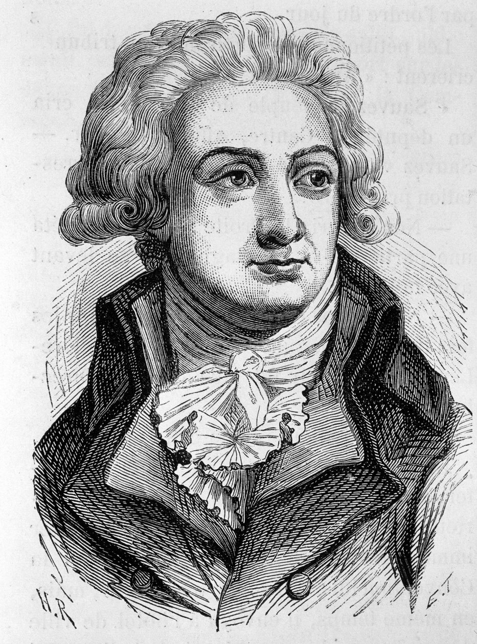 Porträt von Marie Jean Herault de Sechelles (1759-1794), französischer Politiker - in „Die Geschichte Frankreichs“ von Henri Martin von French School