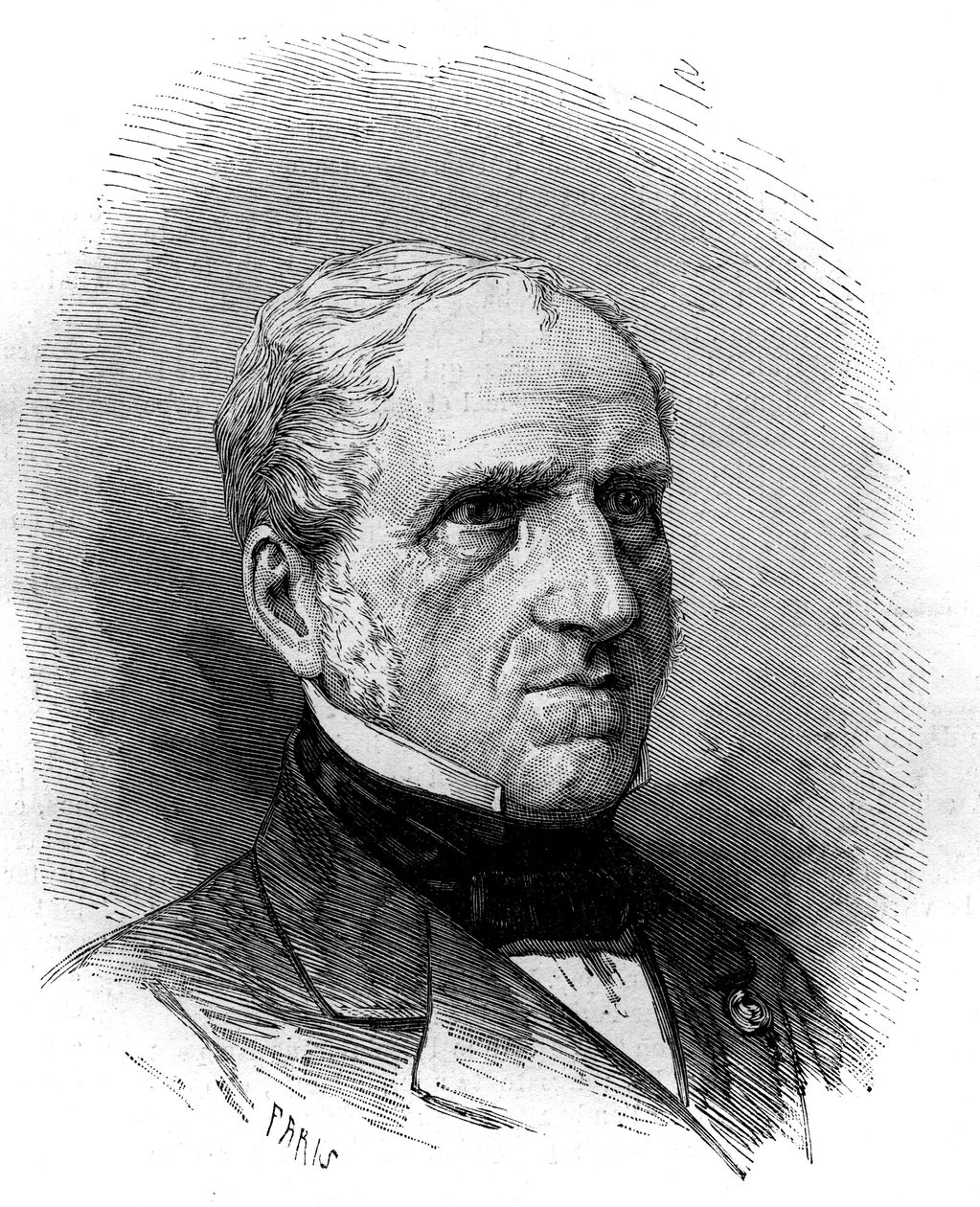 Porträt von Michel Charles (1793-1880), französischer Mathematiker. Gravur in „Le Monde Illustré“ Nr. 1240 vom 1. Januar 1881 von French School