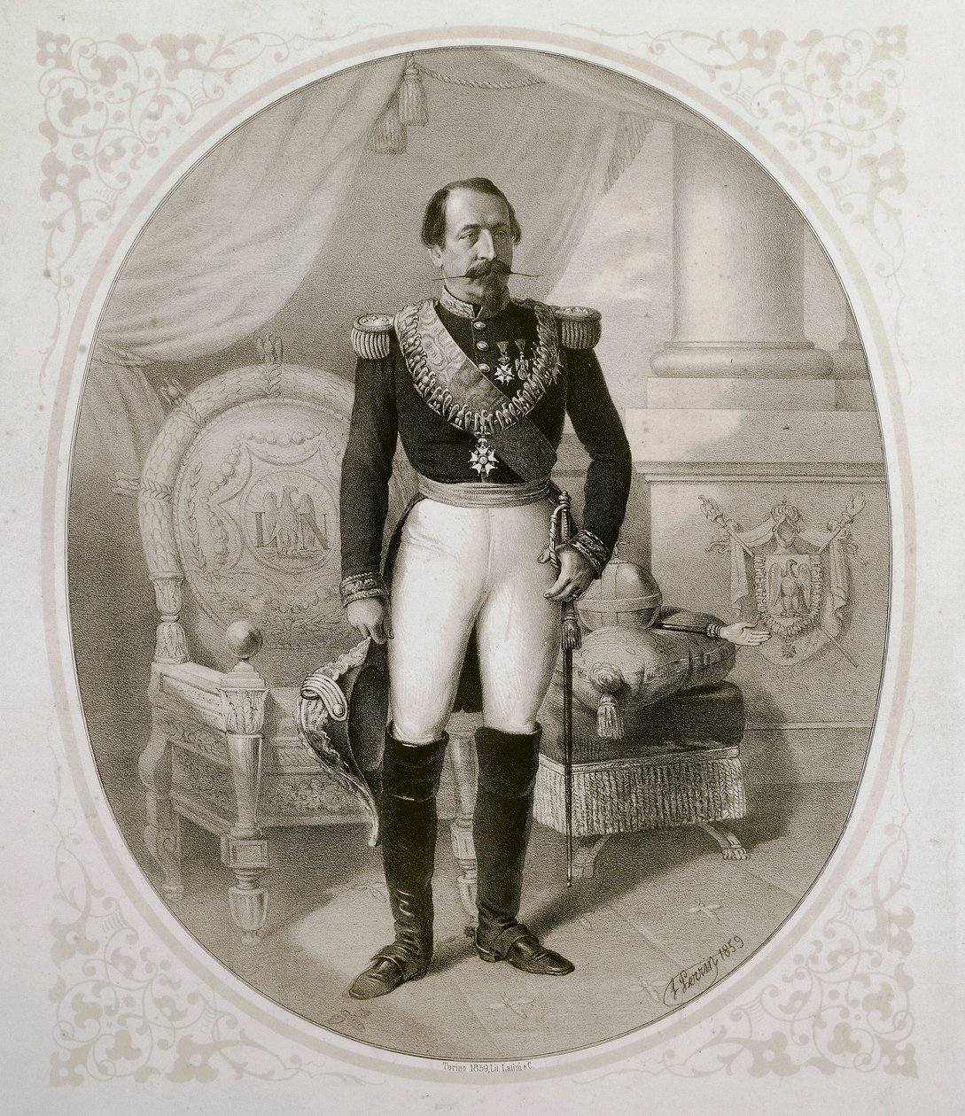 Porträt von Napoleon III (1808 - 1873) von French School