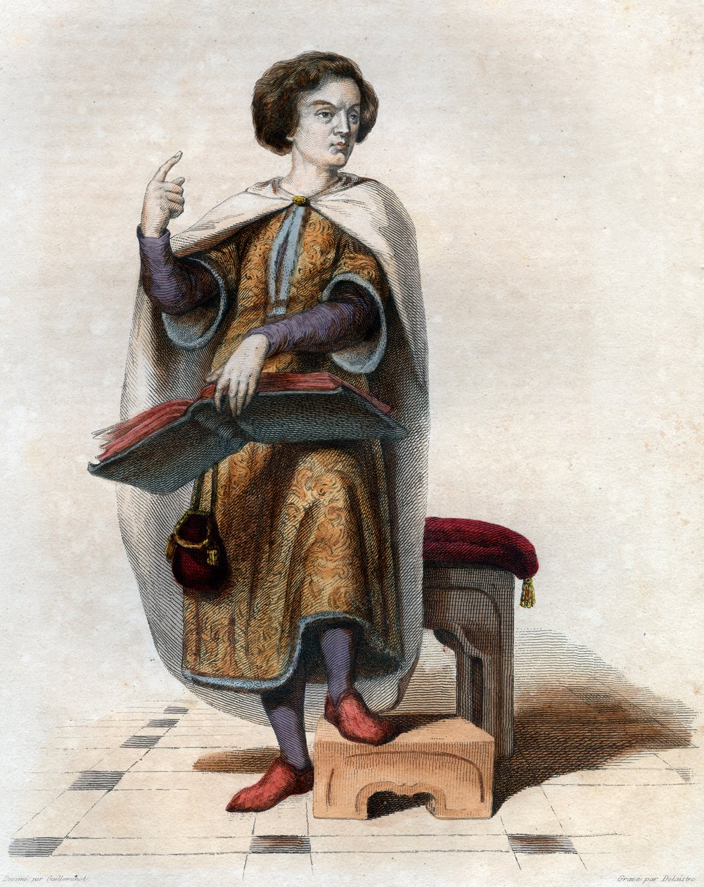 Porträt von Peter Abelard (Pierre Abailard) (Pierre Abeilard) (1079-1142), französischer scholastischer Philosoph, Theologe und Logiker von French School