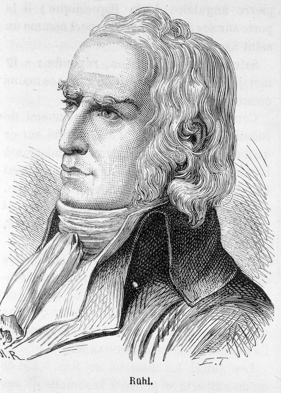 Porträt von Philippe Jacques Ruhl (1737-1795), französischer Politiker - in „L