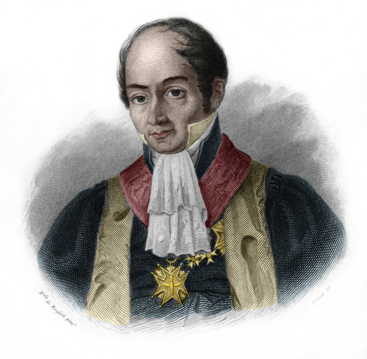 Porträt von Pierre-François-Hercule, Graf von Serre (1776-1824), französischer Politiker. In „Livre des orateurs“ von Louis de Cormenin Timon. 1842. Private Sammlung von French School