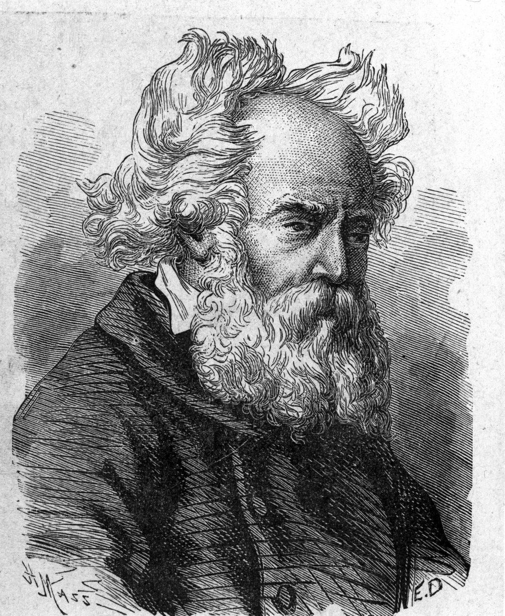 Porträt von Pierre-Louis-Frederic Sauvage (1785-1857), französischer Erfinder der Schraube - in „Album der Wissenschaft; berühmte Wissenschaftler; Große Entdeckungen“ 1896 von French School