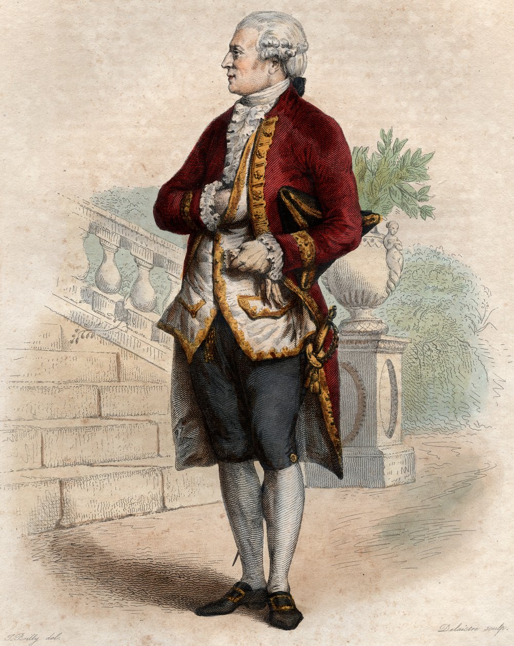 Porträt von Pierre Augustin Caron de Beaumarchais (1732-1799), französischer Uhrmacher, Erfinder, Musiker, Diplomat und Schriftsteller von French School