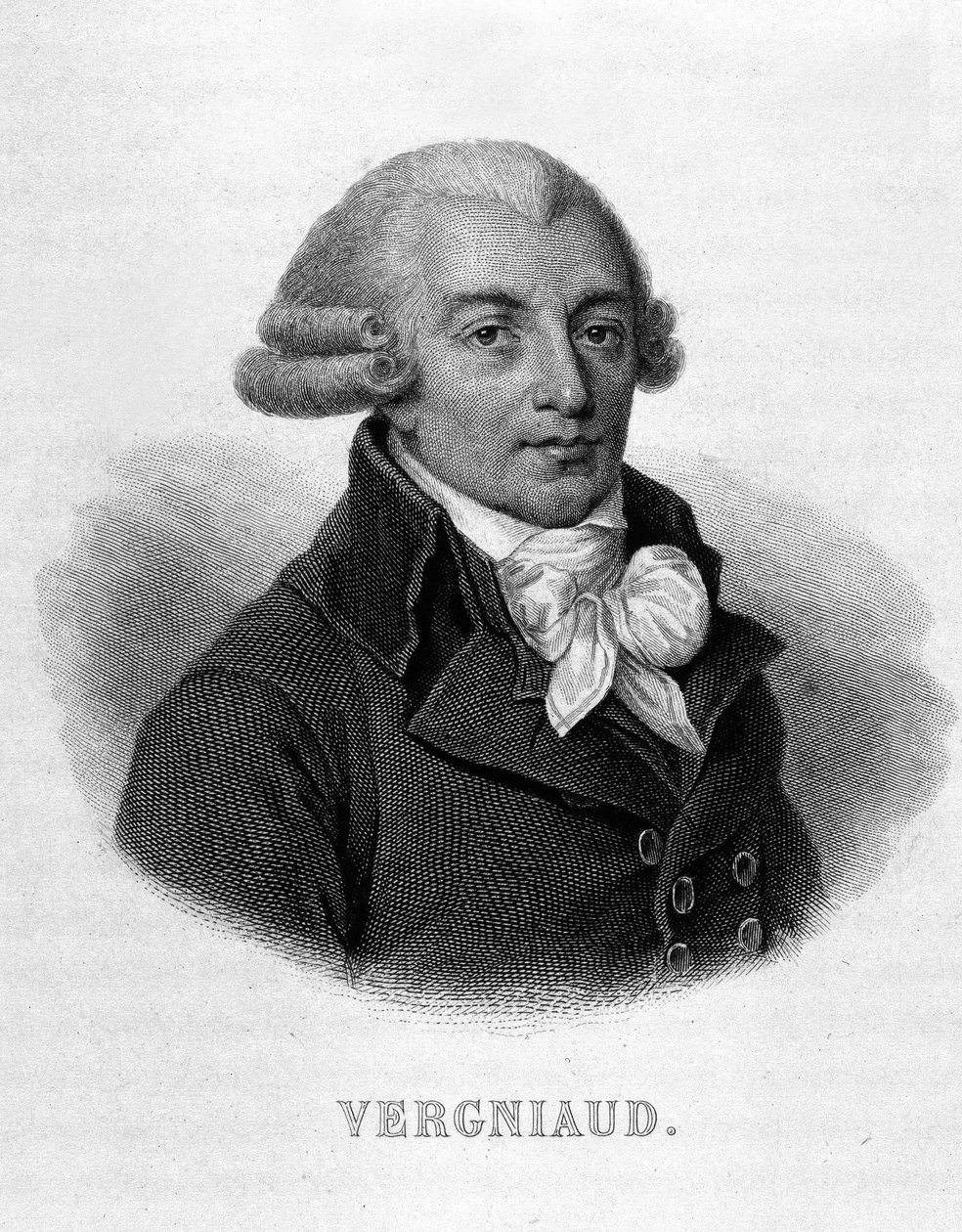 Porträt von Pierre Victurnien Vergniaud (1753-1793), französischer Politiker - in „Revolution française“ von Thiers von French School