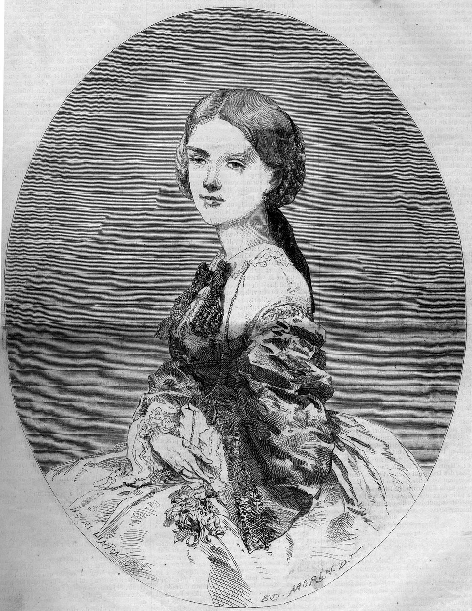 Porträt von Prinzessin Clotilde von Savoyen, zukünftige Ehefrau von Prinz Napoleon von French School