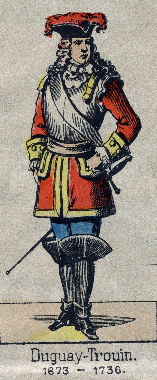 Porträt von René Duguay-Trouin (1673-1736), französischer Seemann. Bild von Epinal aus dem späten 19. Jahrhundert. von French School