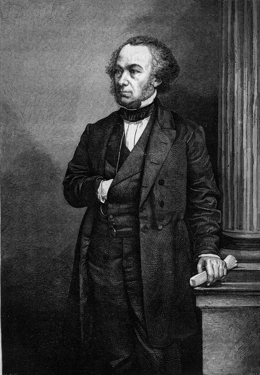 Porträt von Richard Cobden (1804-1865), englischer Industrieller und Politiker. Gravur in 