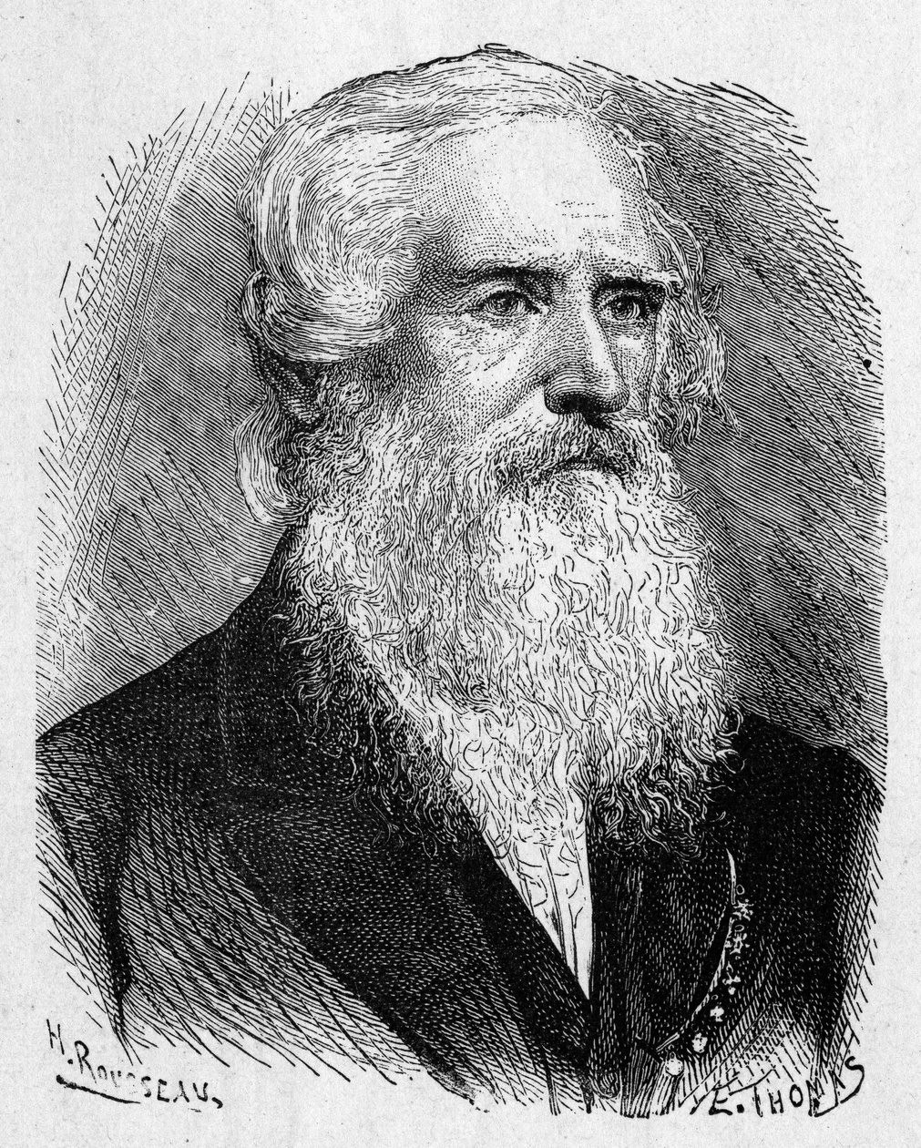 Porträt von Samuel Morse (1791 - 1872), amerikanischer Maler und Physiker - in „Album der Wissenschaft; berühmte Wissenschaftler; Große Entdeckungen“ 1896. von French School