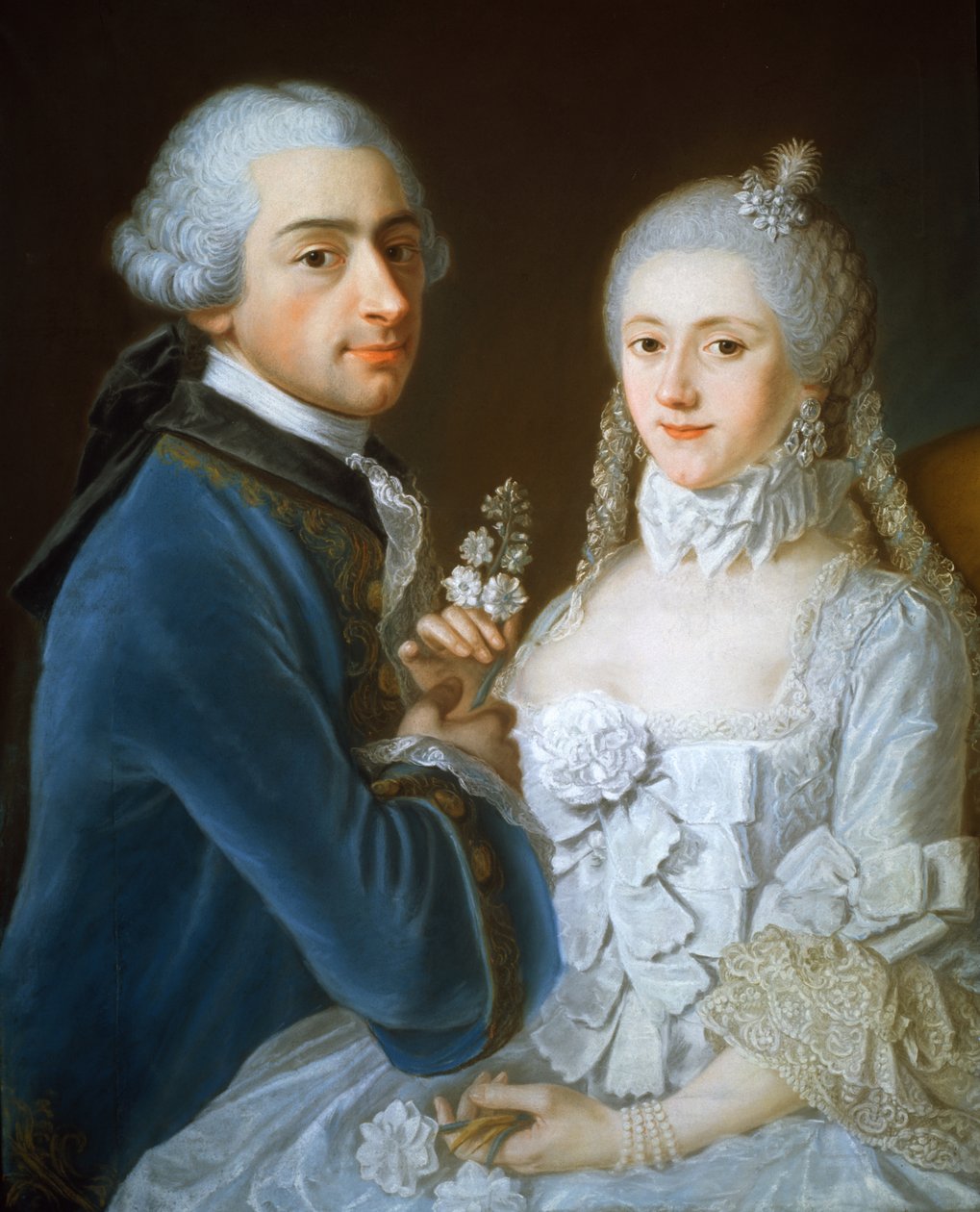 Porträt eines verheirateten Paares, 1752 von French School