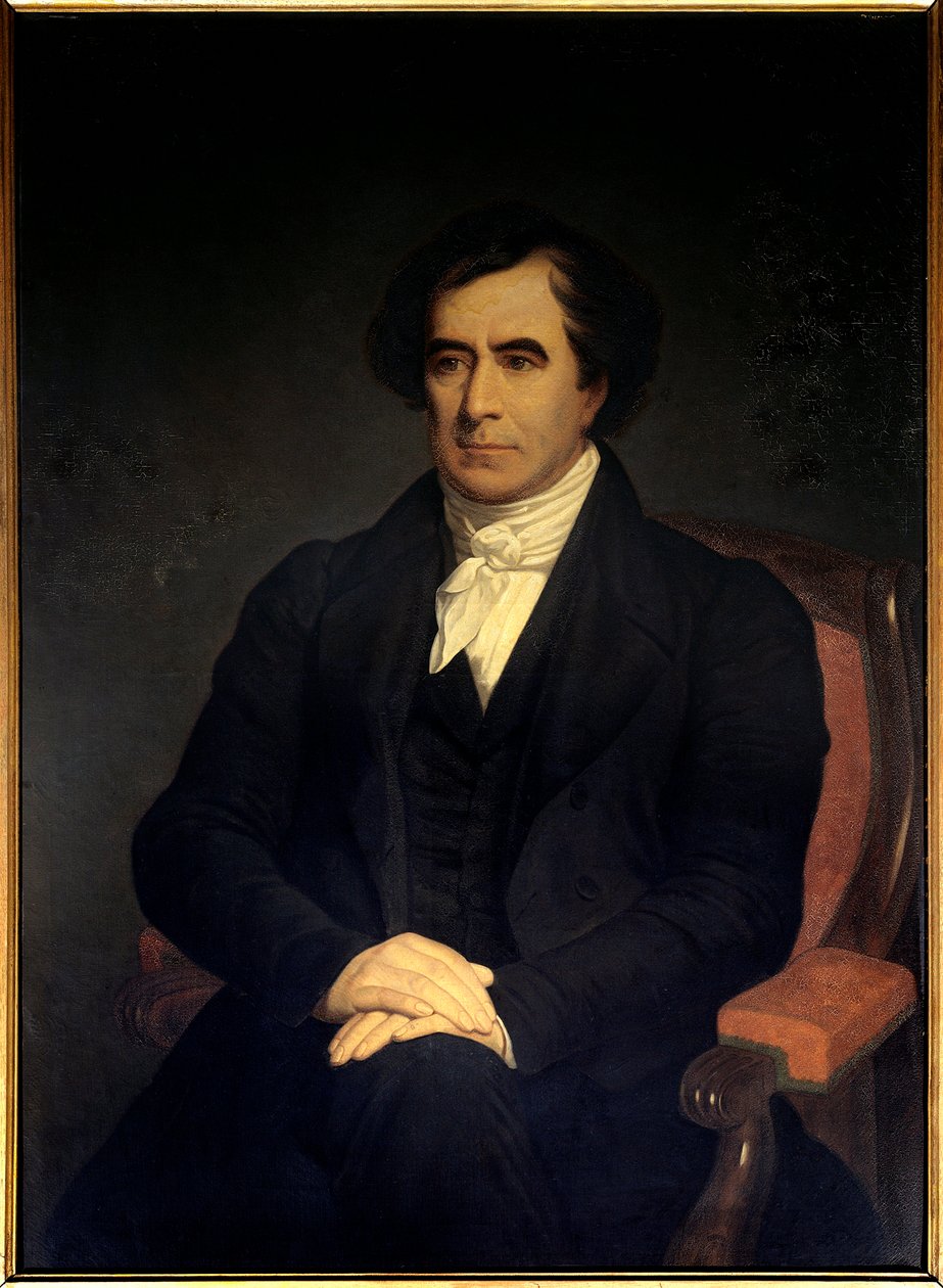 Porträt des Physikers François Arago, Astronom und Politiker, Minister der Marine und des Krieges im Jahr 1848 von French School