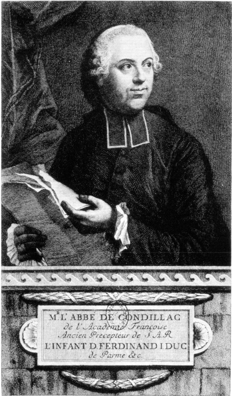 Porträt des Abbe Etienne Bonnot de Condillac (1715 - 1780) französischer Philosoph von French School