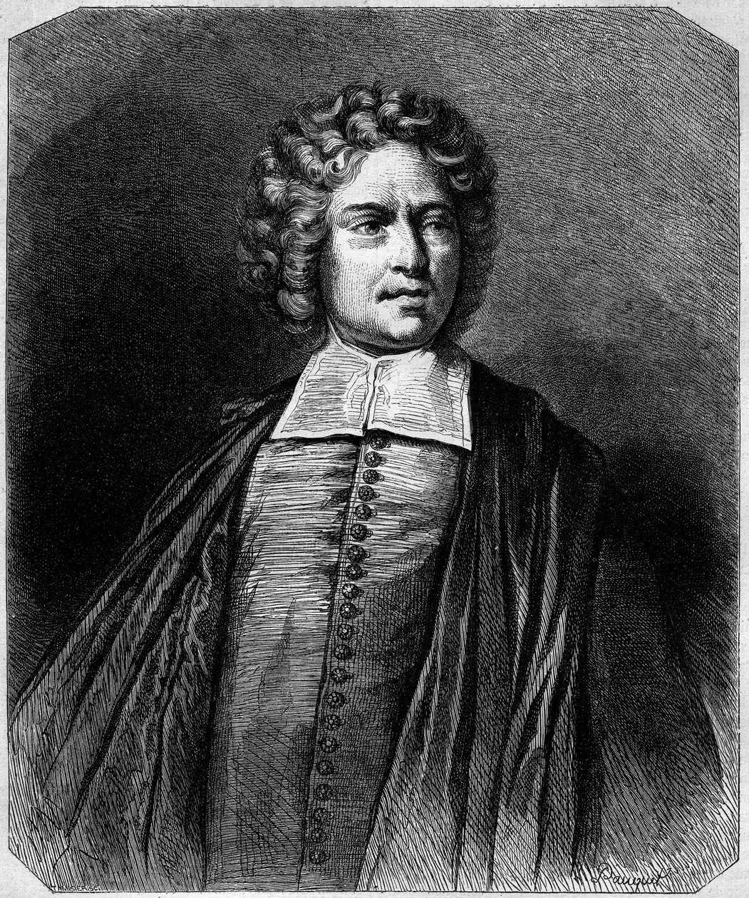 Porträt des Abtes von Saint Peter (Charles Irenee Castel de Saint-Pierre) von French School