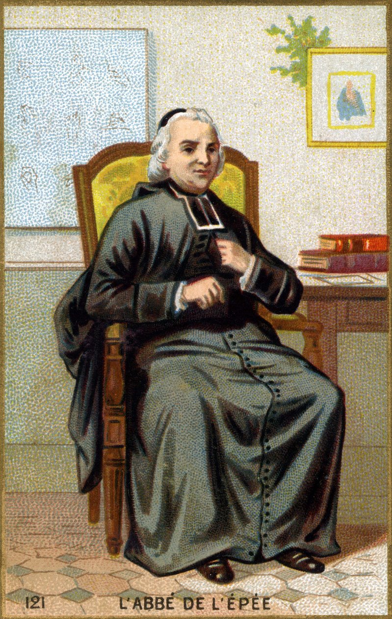 Porträt des Abtes des Schwertes (1712-1789). Chromolithographie aus dem späten 19. Jahrhundert. von French School