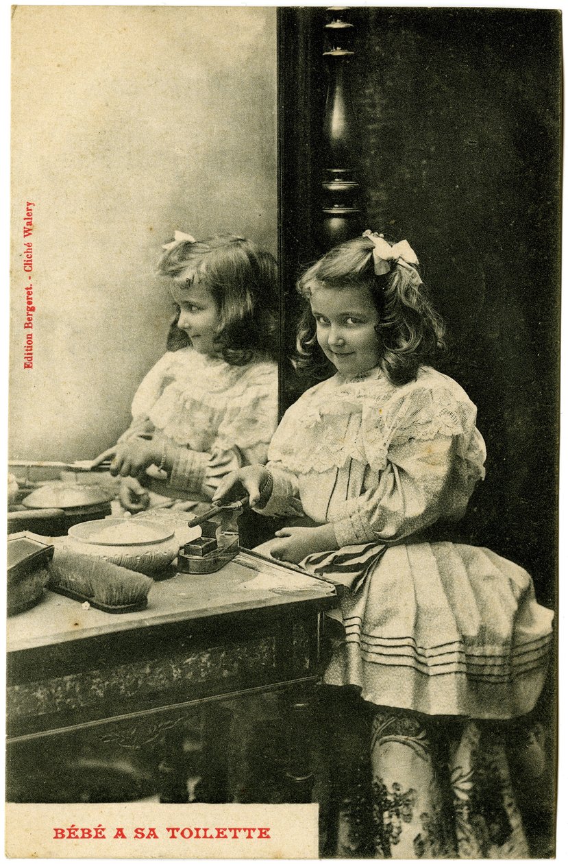 Postkarte: Baby hat seine Toilette, Bergeret Ausgaben, Walery Klischee von French School