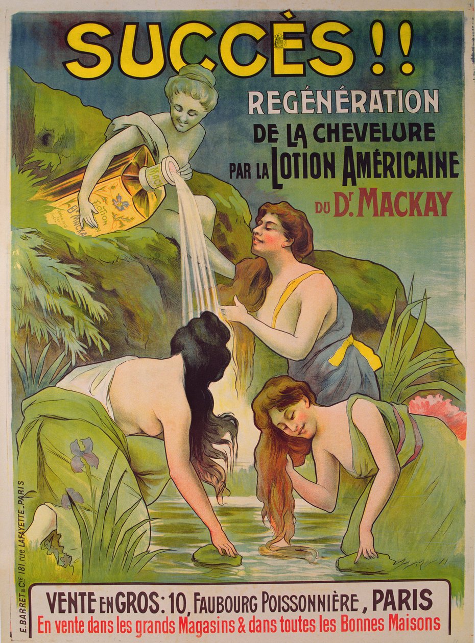 Plakat für La lotion américaine du docteur Mackay von French School