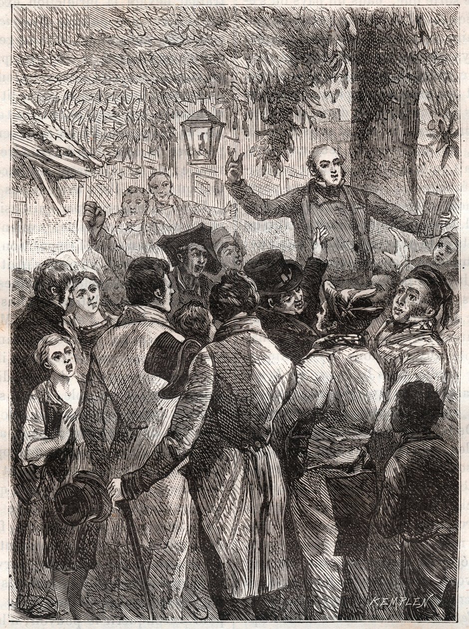 Lesung des Pamphlets von Louis Marie de Lahaye de Cormenin (1788-1868) in 1838 von French School