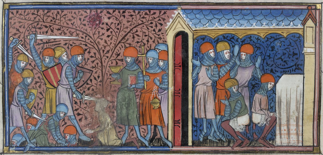 Überfall des Mansur von Cordoba, Illustration aus den 