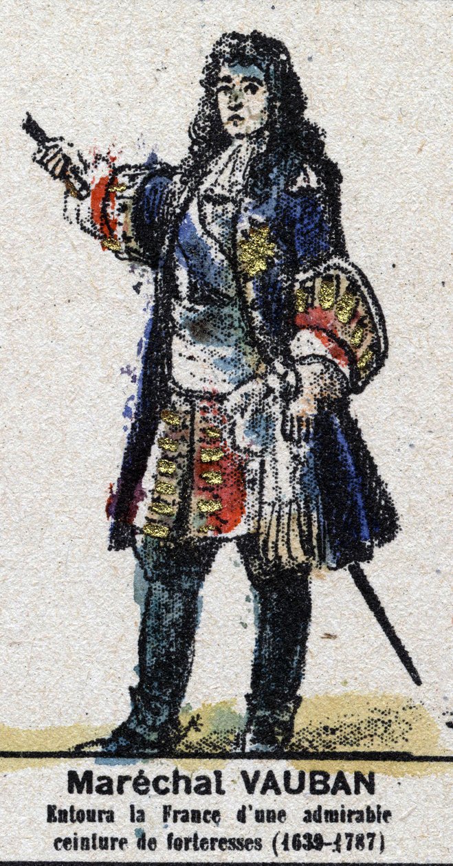 Sébastien Le Prestre de Vauban (1633-1707), Marschall von Frankreich. In "Galerie der Könige und Königinnen von Frankreich und berühmter Persönlichkeiten von 1643 bis 1895" Bild von Epinal. von French School