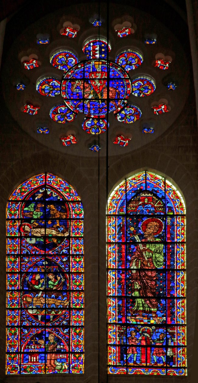 Szenen zum Tod von St. Vincent; St. Paul; ein Montfort Ritter in der Rose von French School
