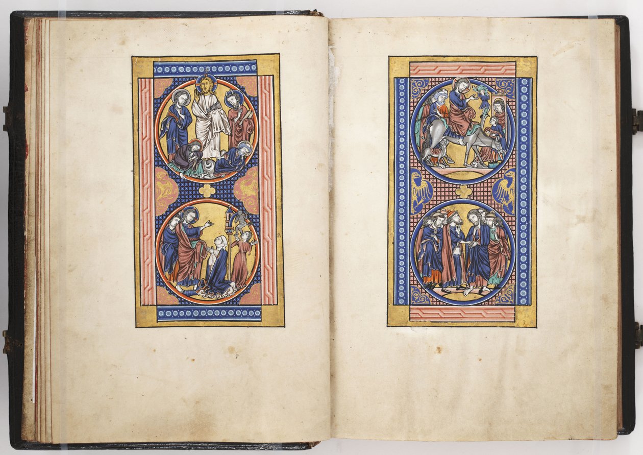 Szenen aus dem Leben Christi, Illustration aus dem Lewis Psalter, ca. 1225-50 von French School