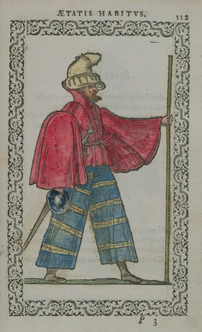 Schotte in Tracht, aus Costumes du Monde, veröffentlicht in Antwerpen, 1572 von French School