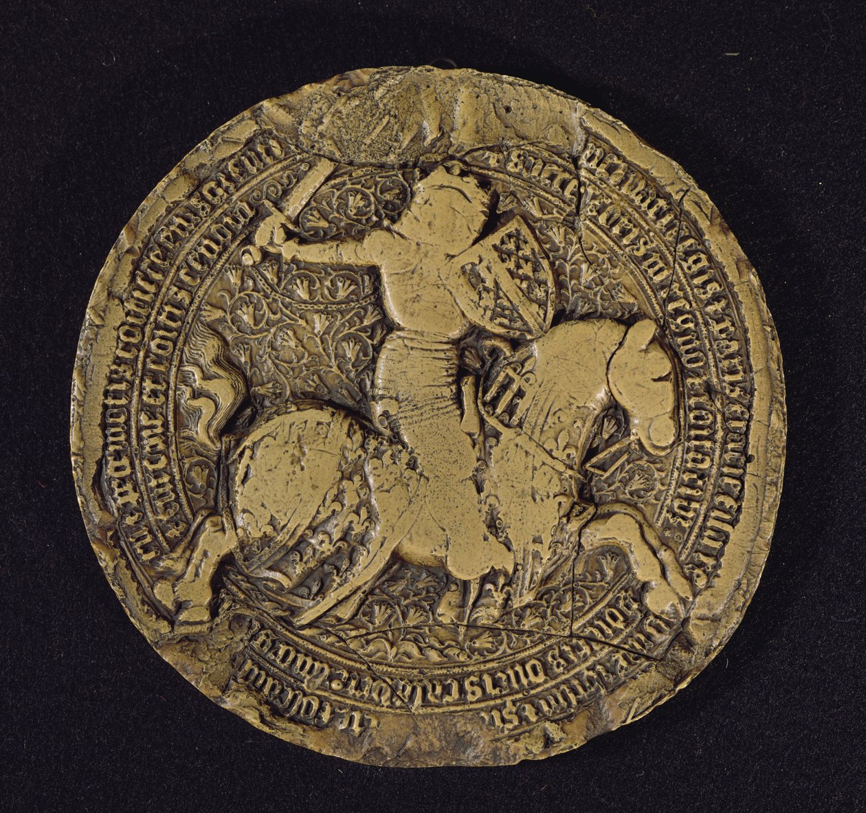 Siegel von Ludwig I. von Anjou (1339-84) König von Sizilien, 1383 von French School