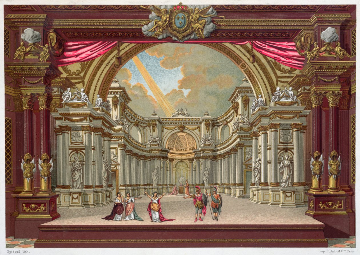 Bühnenbild für das Theater in Versailles von French School