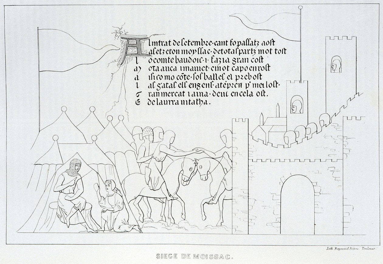 Belagerung von Moissac von French School
