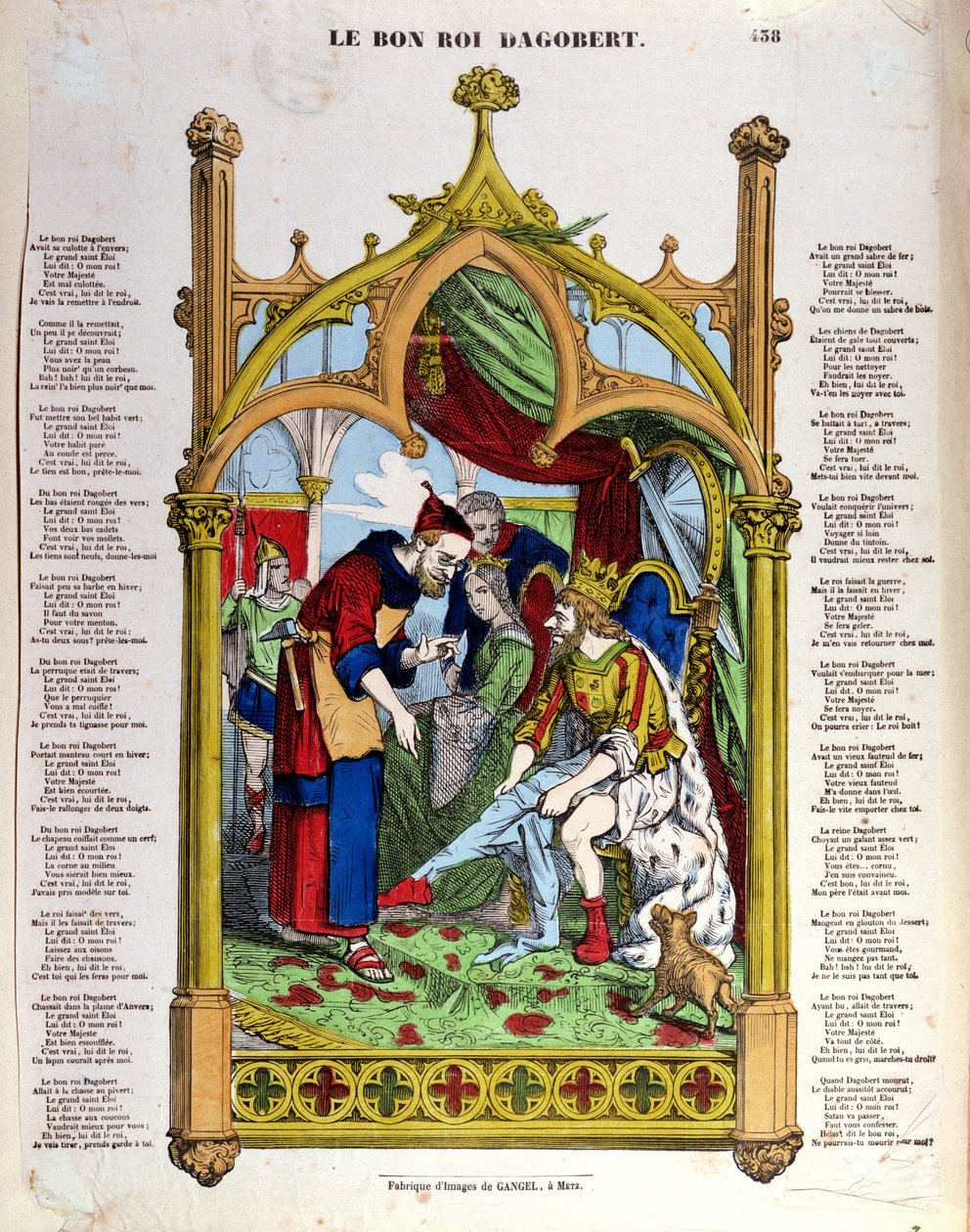 Liedtexte für Le Bon Roi Dagobert, Mitte des 19. Jahrhunderts von French School