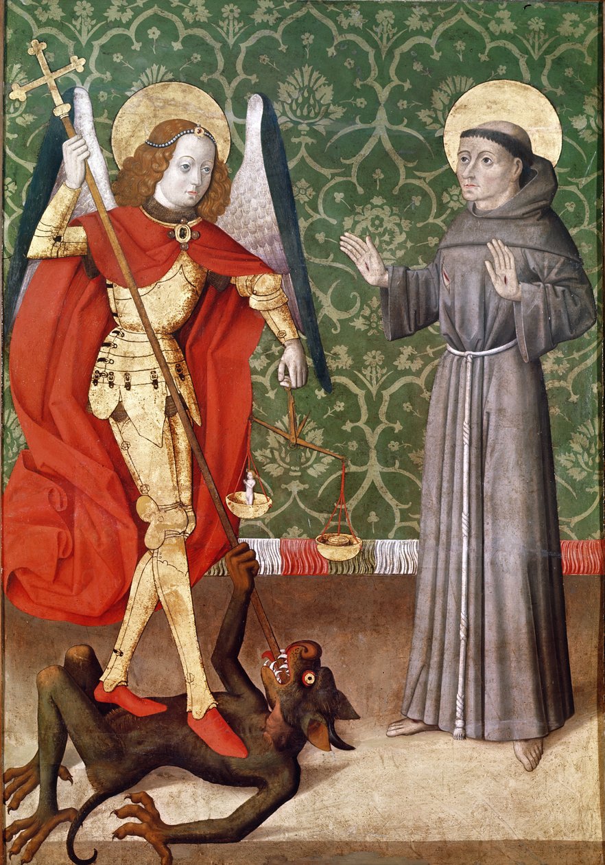 St. Michael und St. Franziskus von Assisi, ca. 1480 von French School
