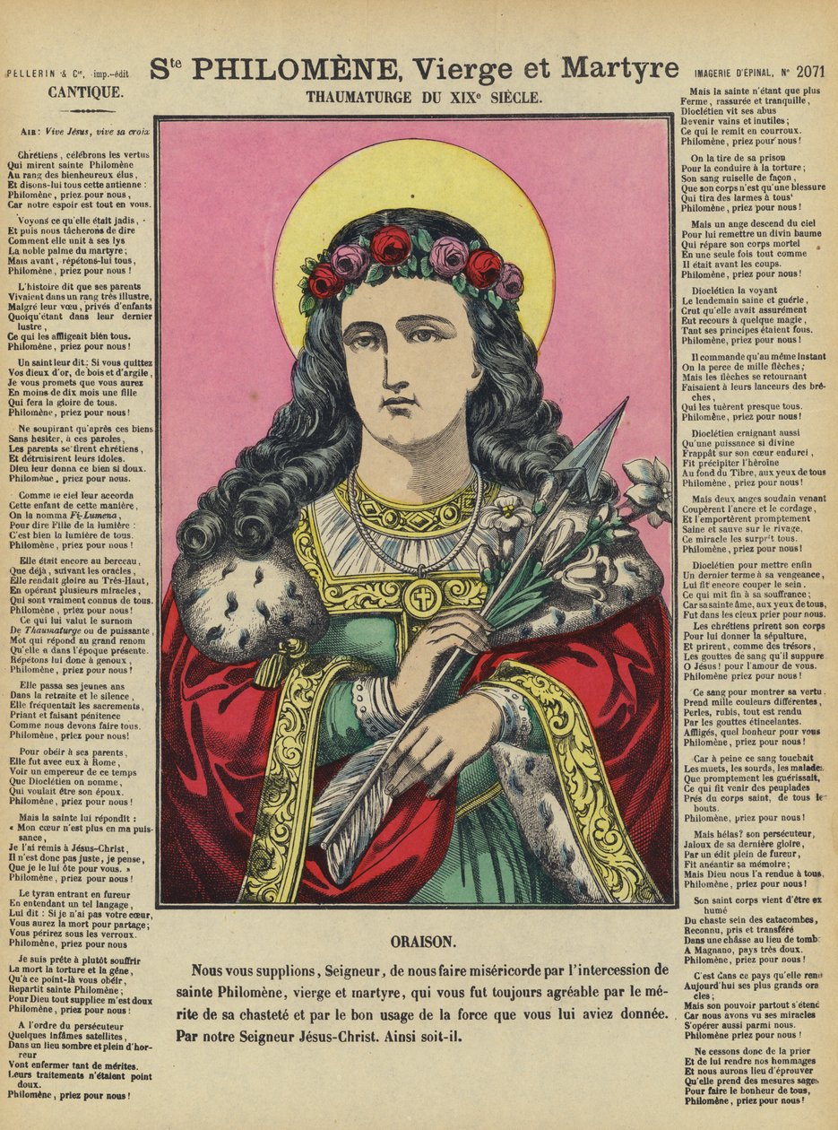 St. Philomena, Jungfrau und Märtyrerin von French School