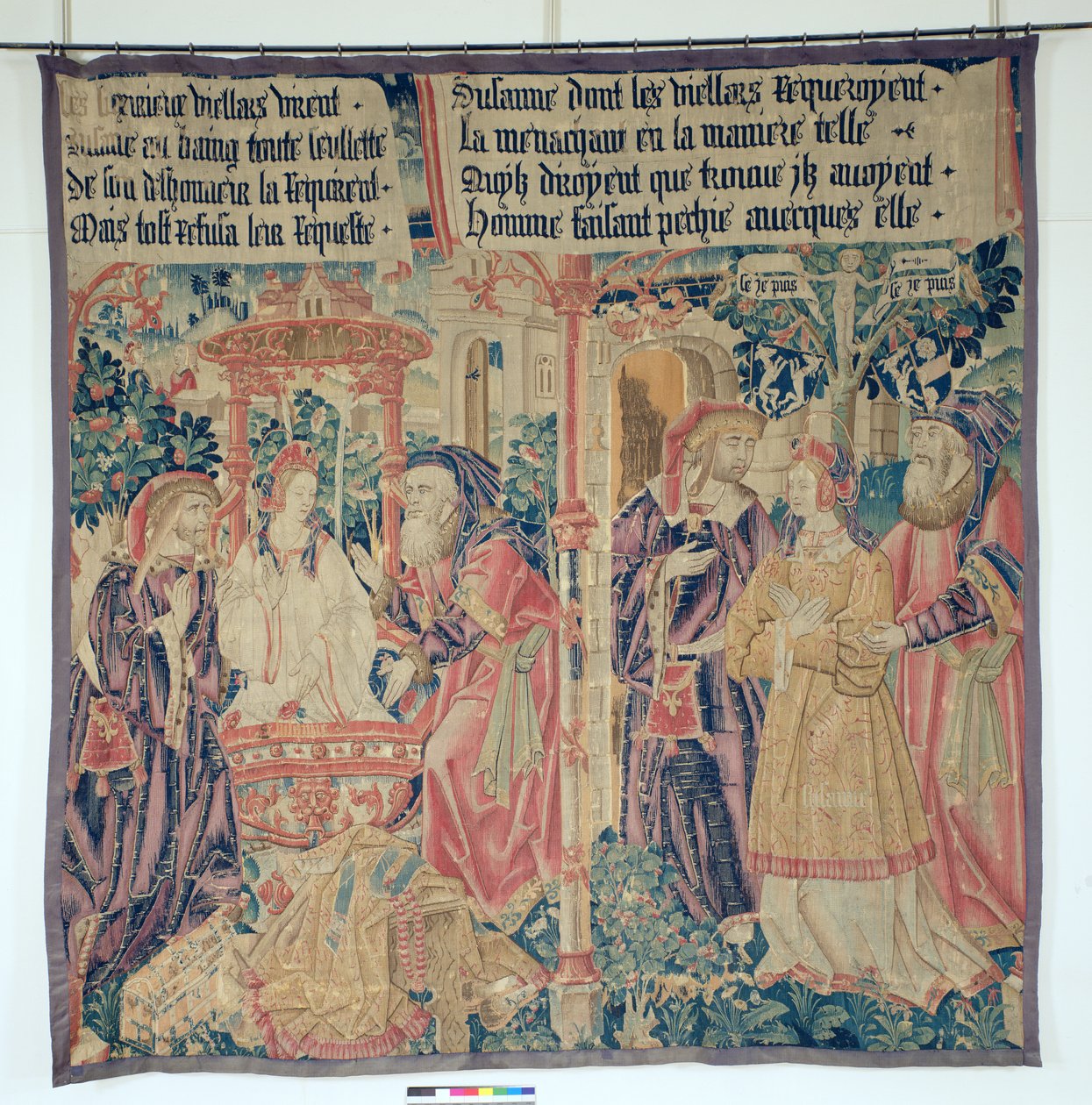Susanna und die Ältesten, zentrales Panel aus der Geschichte von Susanna von French School