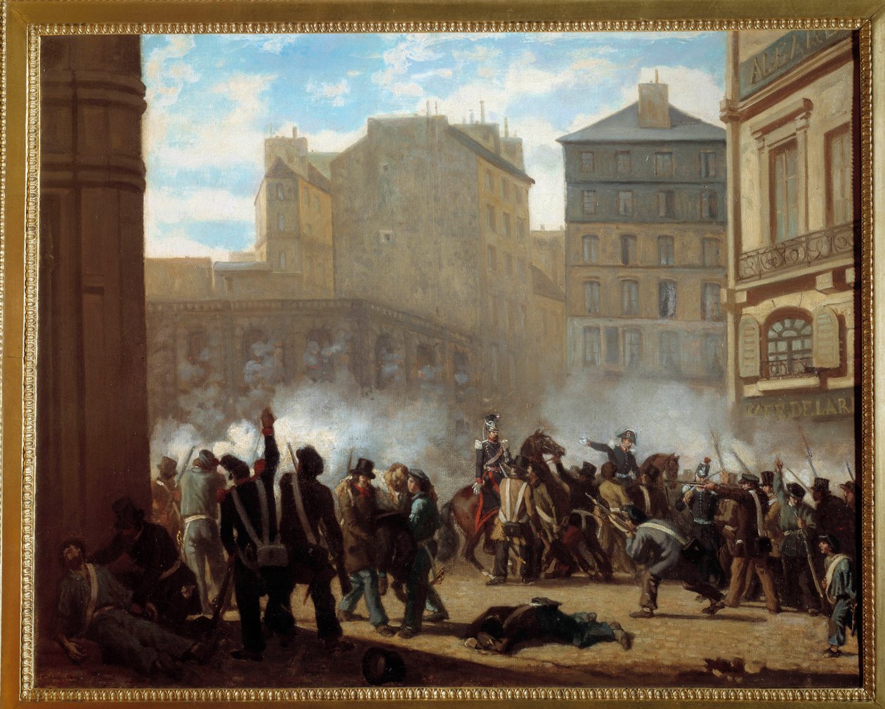 Einnahme des Wasserschlossplatzes des Königspalastes am 24. Februar von French School