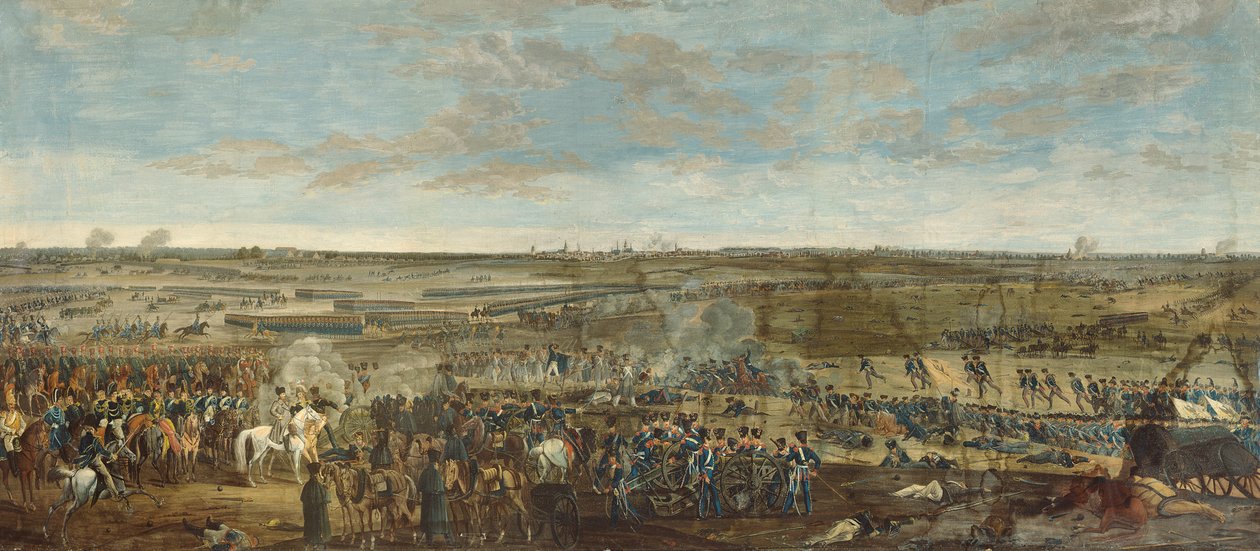 Die Schlacht von Leipzig, 18. Oktober 1813 von French School