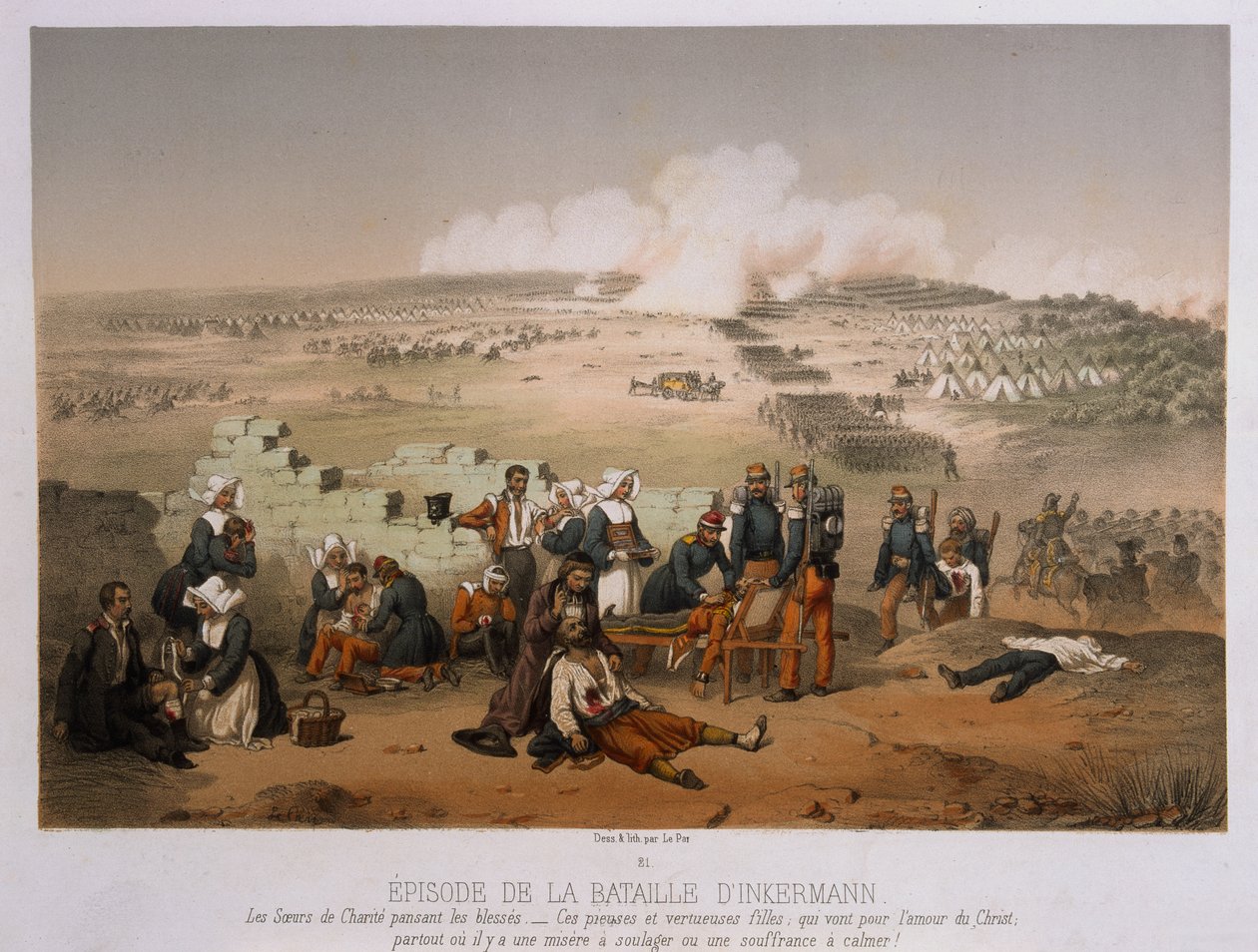 Die Schlacht von Inkermann am 5. November 1854, aus 