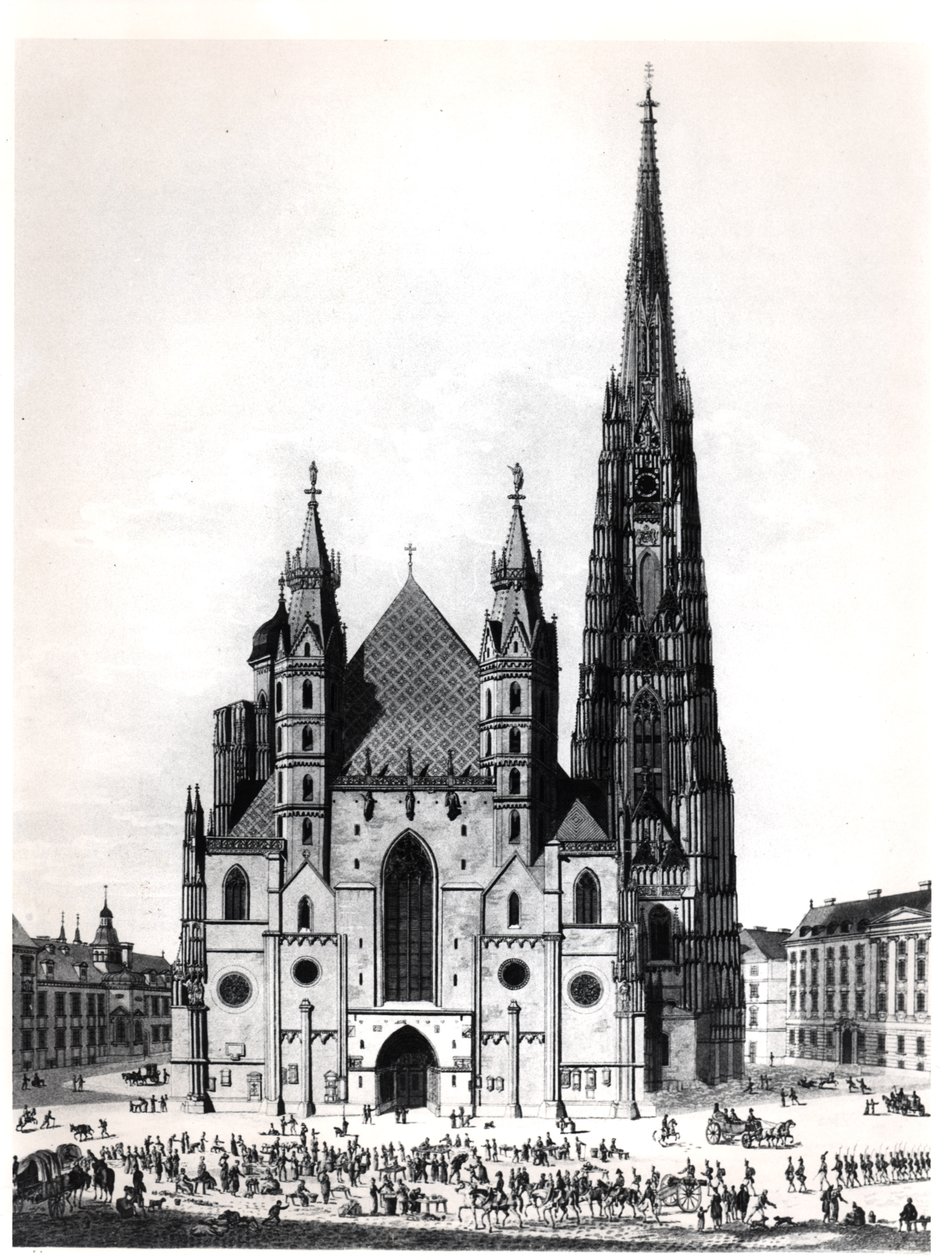 Der Stephansdom in Wien, 1821 von French School