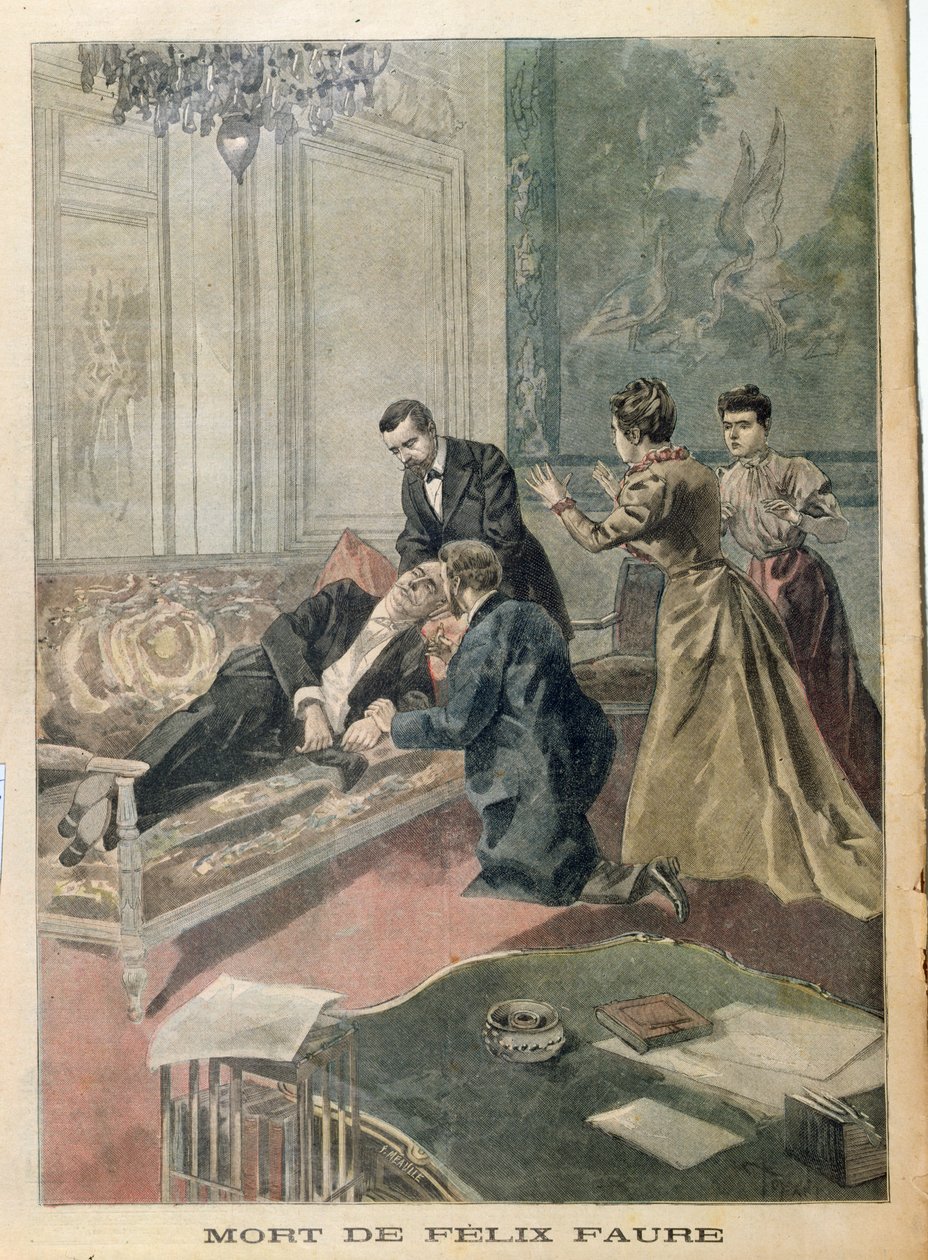 Der Tod von Félix Faure (1841-99) aus Le Petit Journal, 26. Februar 1899 von French School