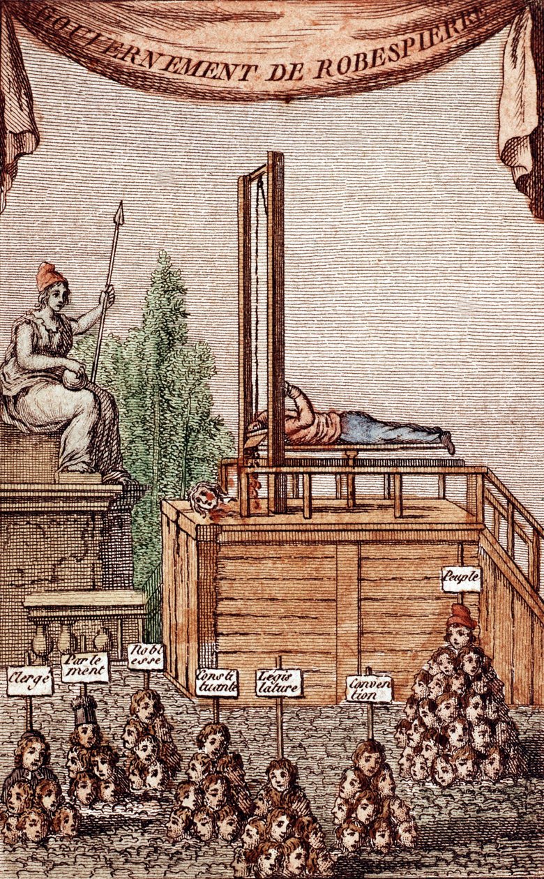 Die Hinrichtung von Robespierre am 28. Juli 1794 von French School