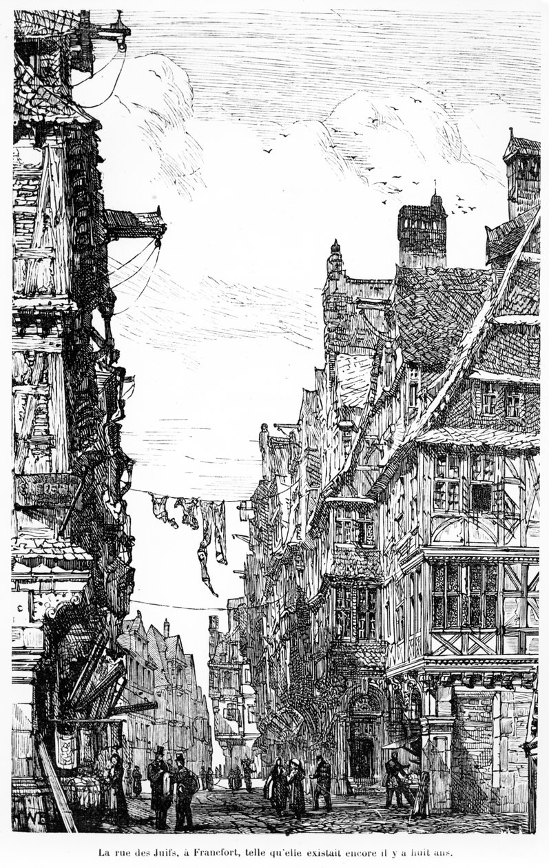 Die Frankfurter Judengasse, ca. 1860-70 von French School