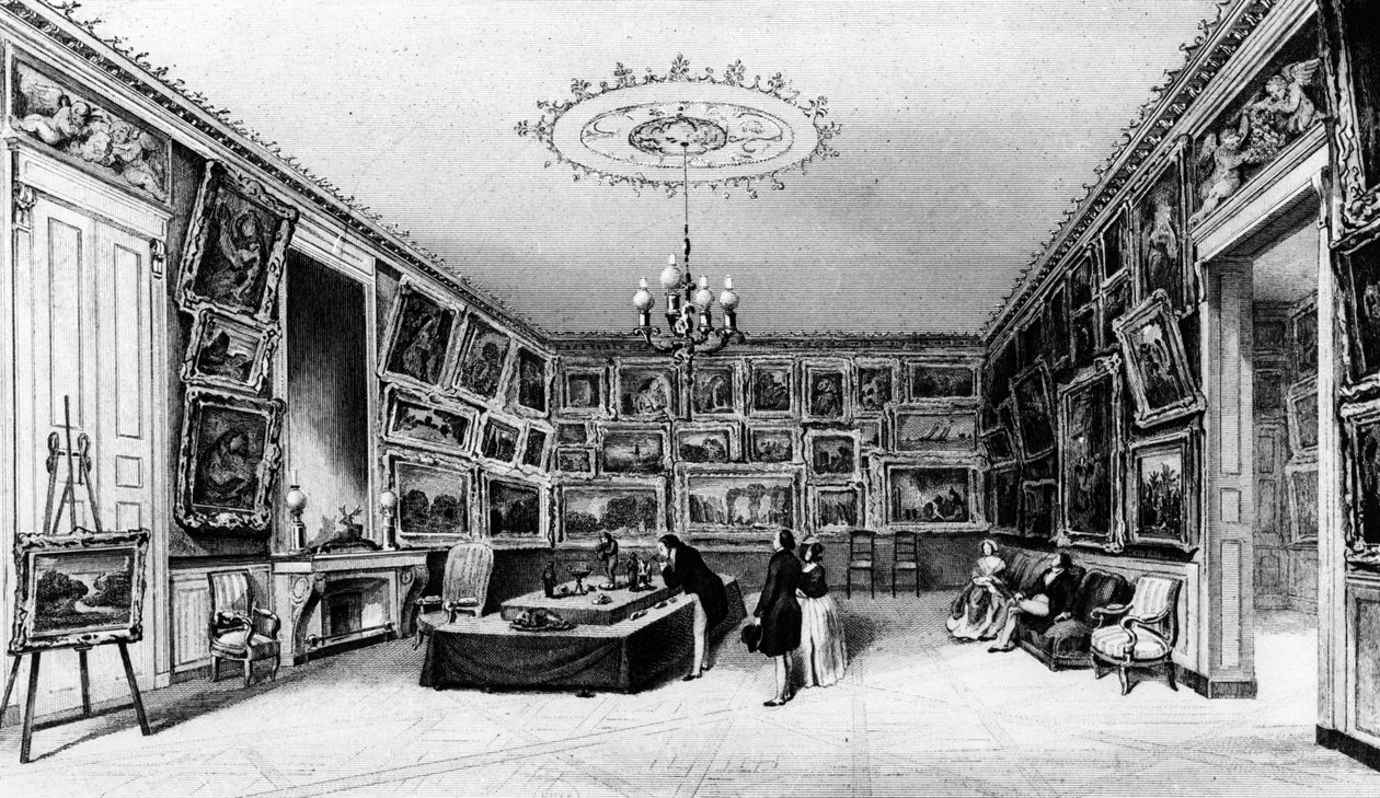 Die Galerie Durand-Ruel, 103, rue des Petits-Champs, Paris, 2. Hälfte des 19. Jahrhunderts von French School