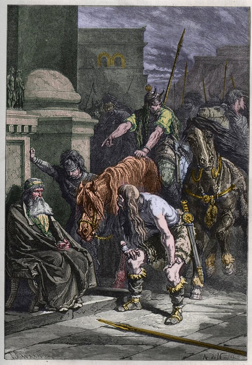 Die Gallier in Rom - Gravur aus „The history of France told to my grandchildren“ von Francois Guizot - 1872-1876 von French School