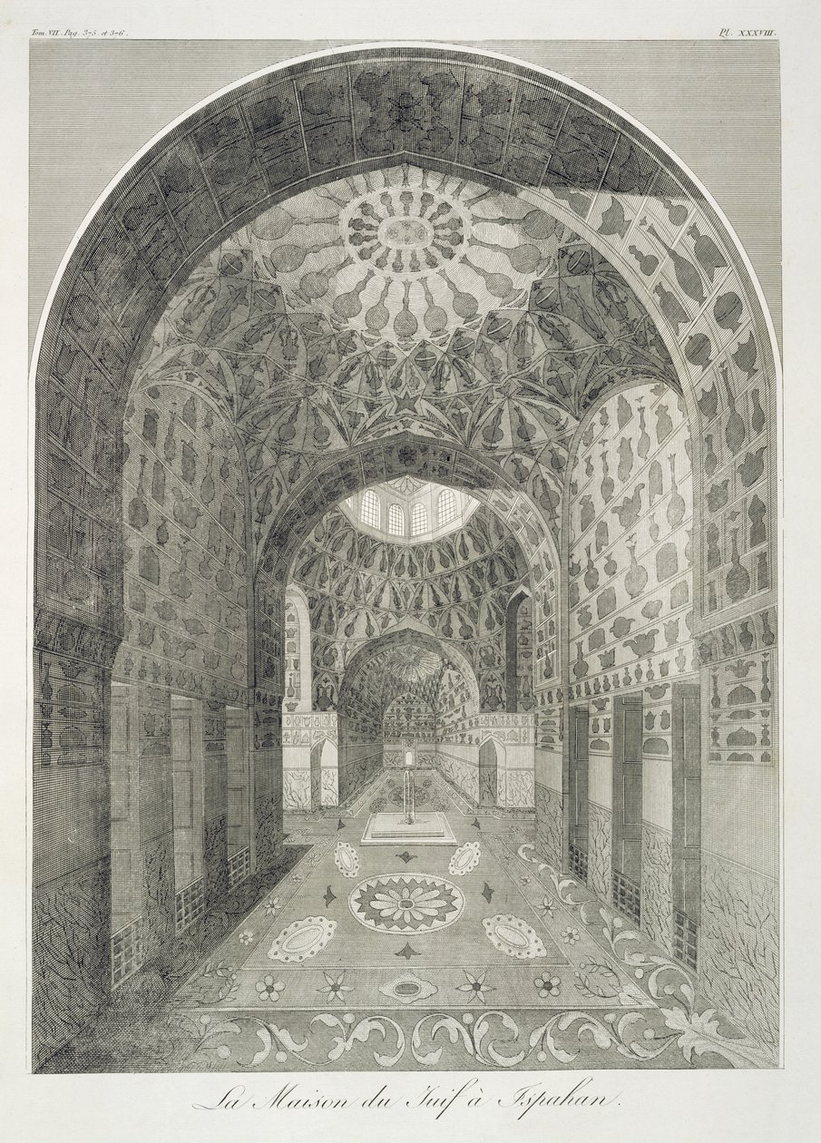 Das Haus des Juden in Isfahan, aus Voyages du Chevalier Chardin en Perse, et autres Lieux d