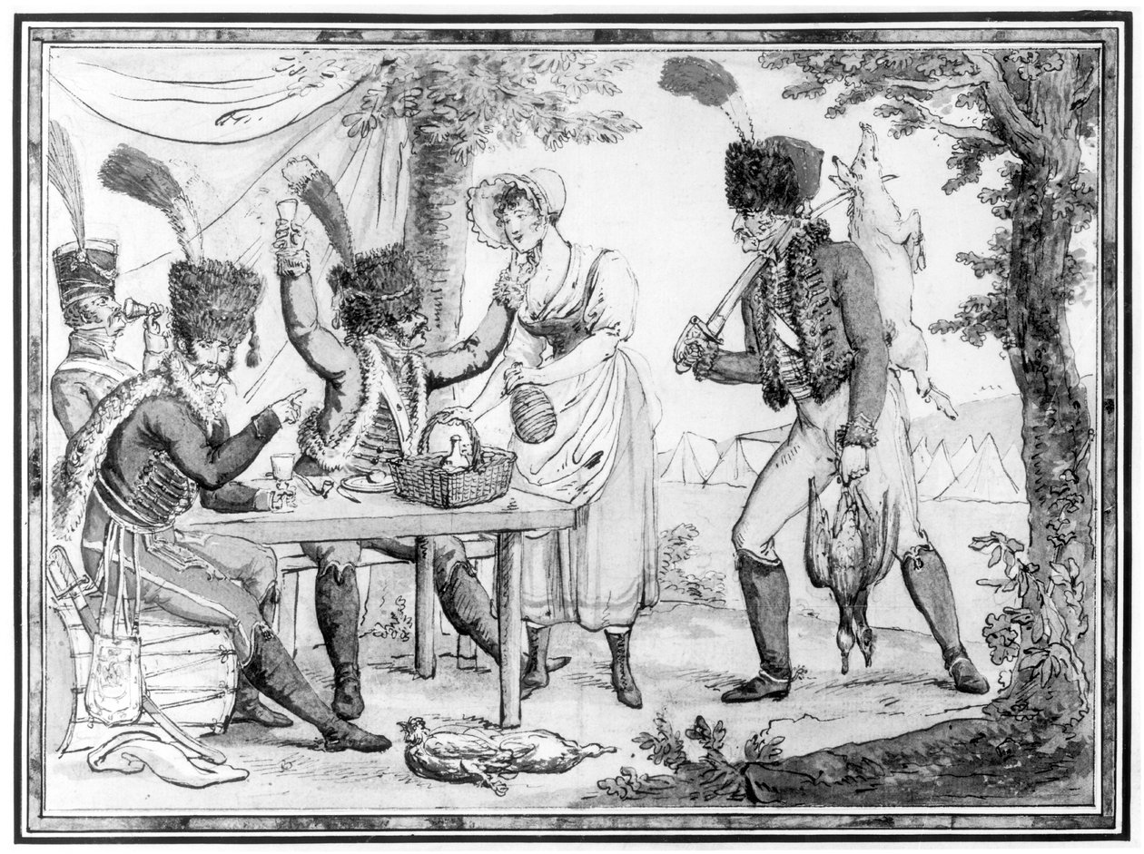 Die Husaren und die Marketenderin, 1803 von French School